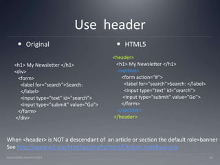 HTML5 Accessibility | PPTX