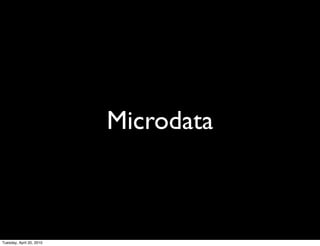 Microdata



Tuesday, April 20, 2010
 