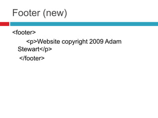 Tutorial: Html5 And Css3 Site | PPTX