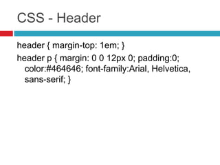 Tutorial: Html5 And Css3 Site | PPT