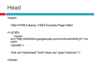 Tutorial: Html5 And Css3 Site | PPT
