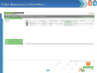 Video Repository in OmniDocs
 
