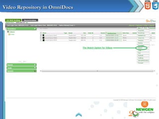 Video Repository in OmniDocs
 