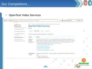 Our Competitors..


   OpenText Video Services
 