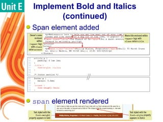 Spain Element Formatting text with CSS | PPT