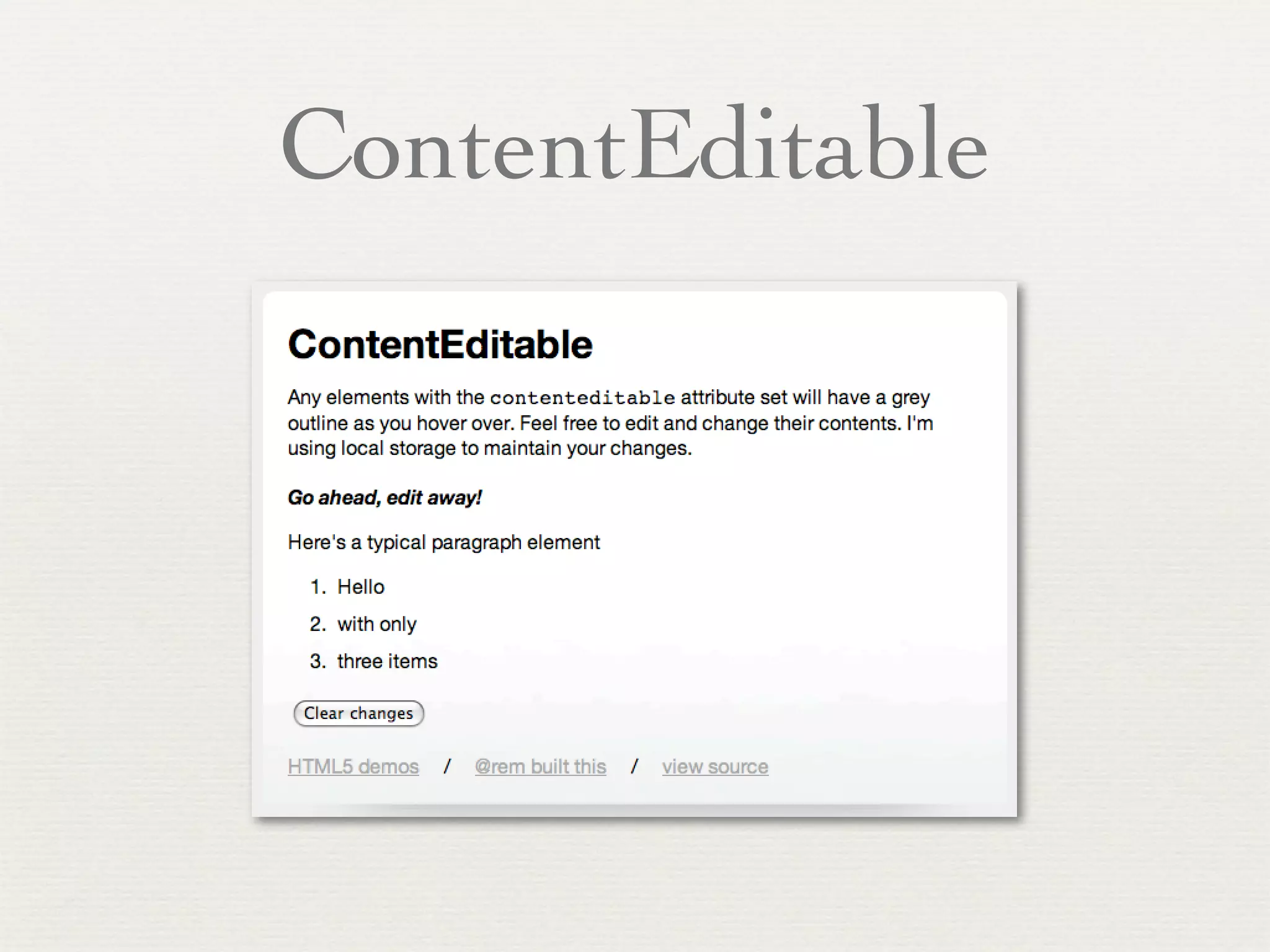 ContentEditable
 