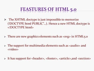HTML5 and DHTML | PPT