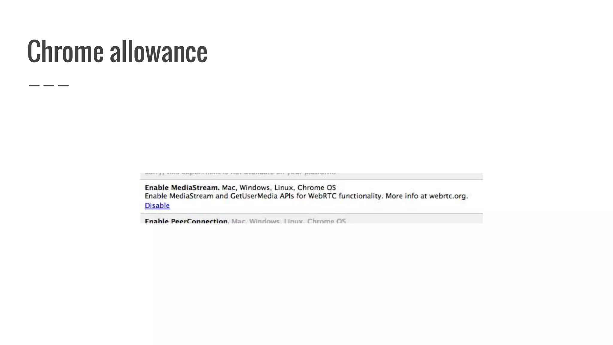 Chrome allowance
 