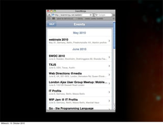 Mittwoch, 13. Oktober 2010
 