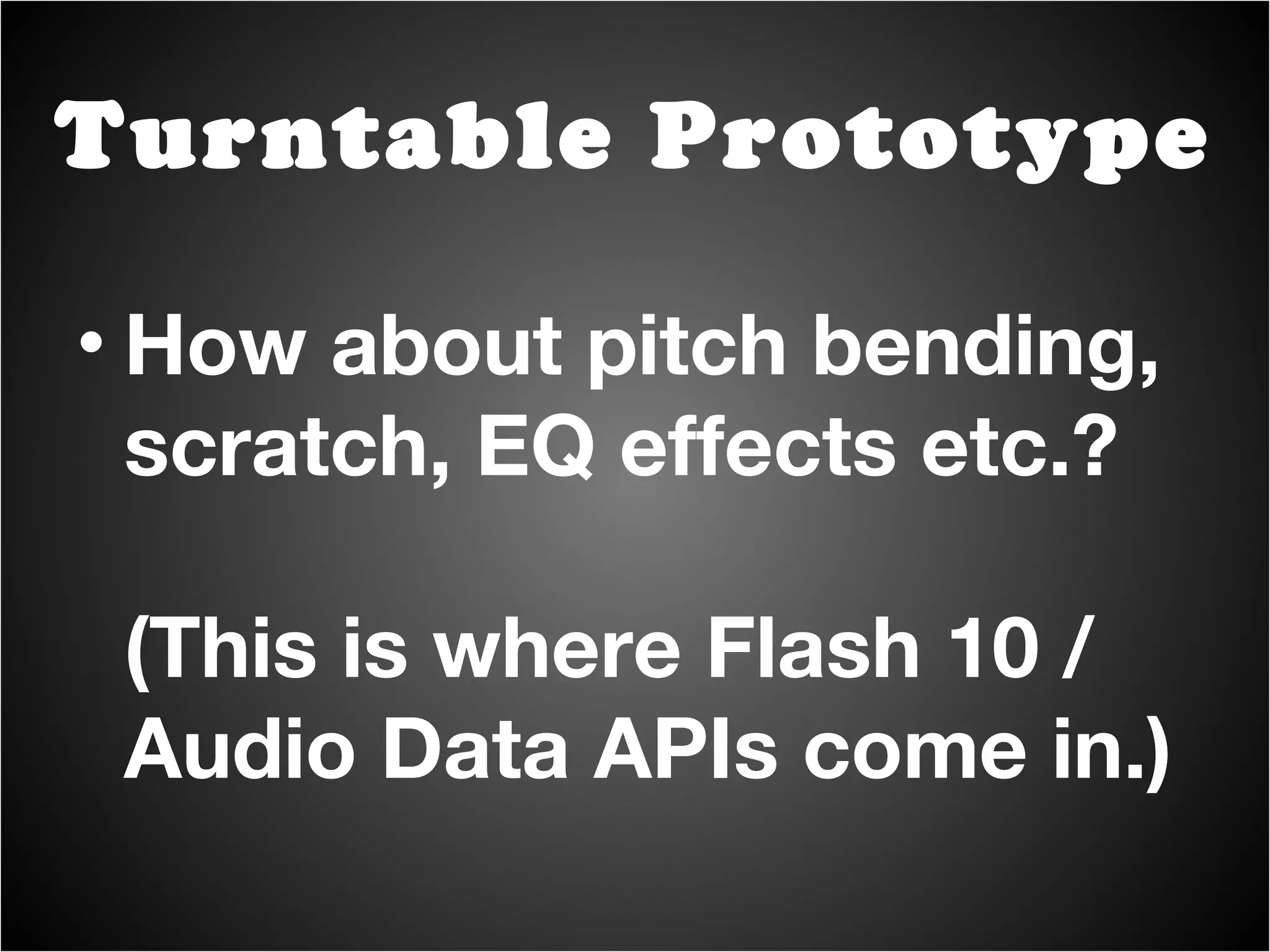 [ demo ] Turntable Prototype 