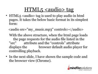 Intro to HTML5 audio tag | PPT