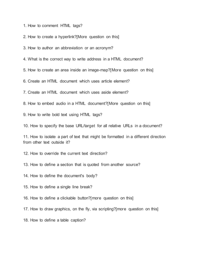 Html5 basic exercises | DOCX | Web Design and HTML | Internet