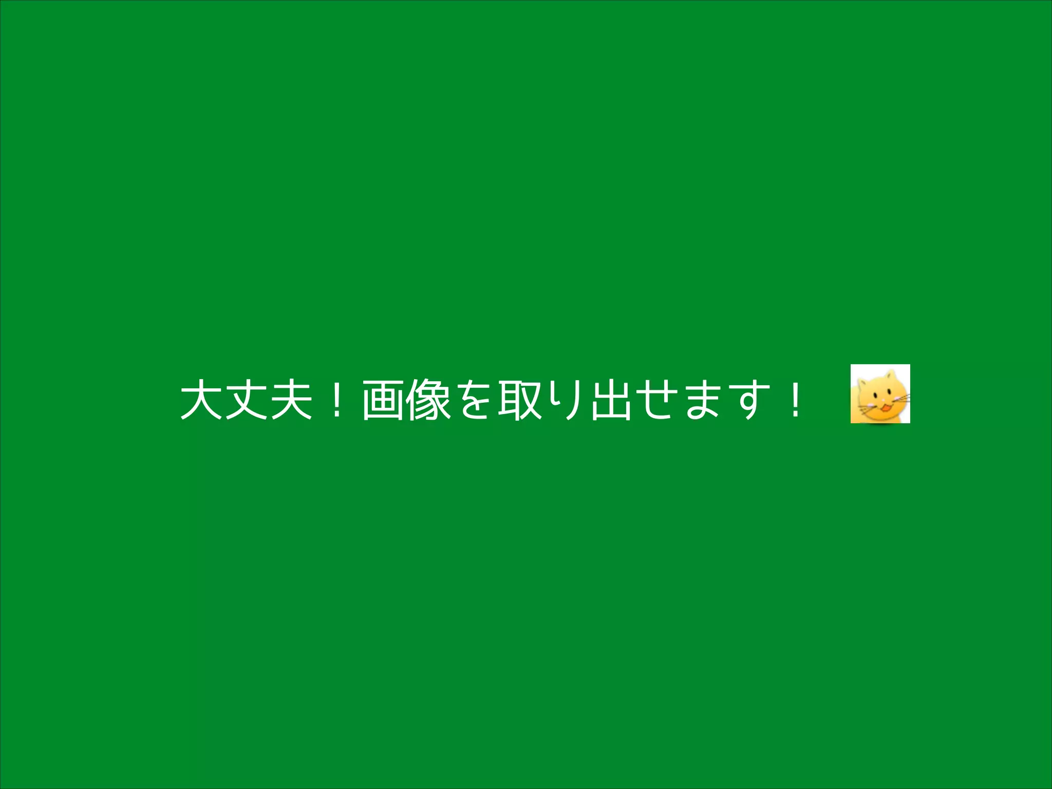 大丈夫！画像を取り出せます！

 