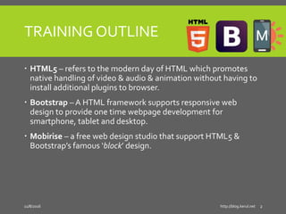 core 5 - mvc - bootstrap - responsive web programming... Html5 + Bootstrap & Mobirise | PPTX
