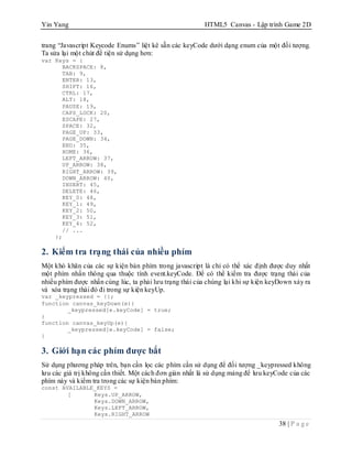 Html5 canvas lap trinh game 2 d v1.0 | PDF