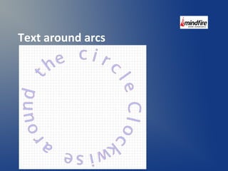 Text around arcs 
 