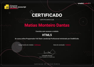 CERTIFICADO HTML 5