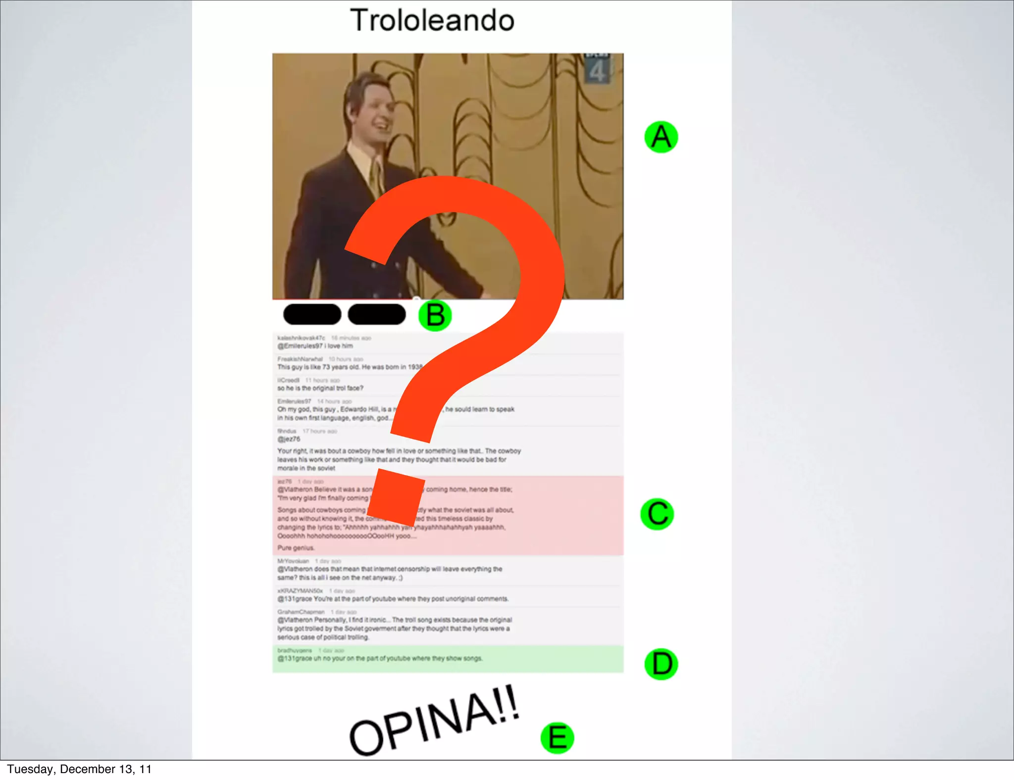 ?
Tuesday, December 13, 11
 