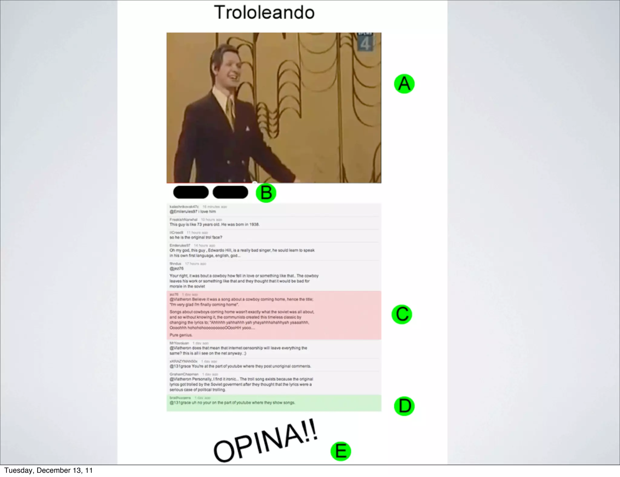 Tuesday, December 13, 11
 