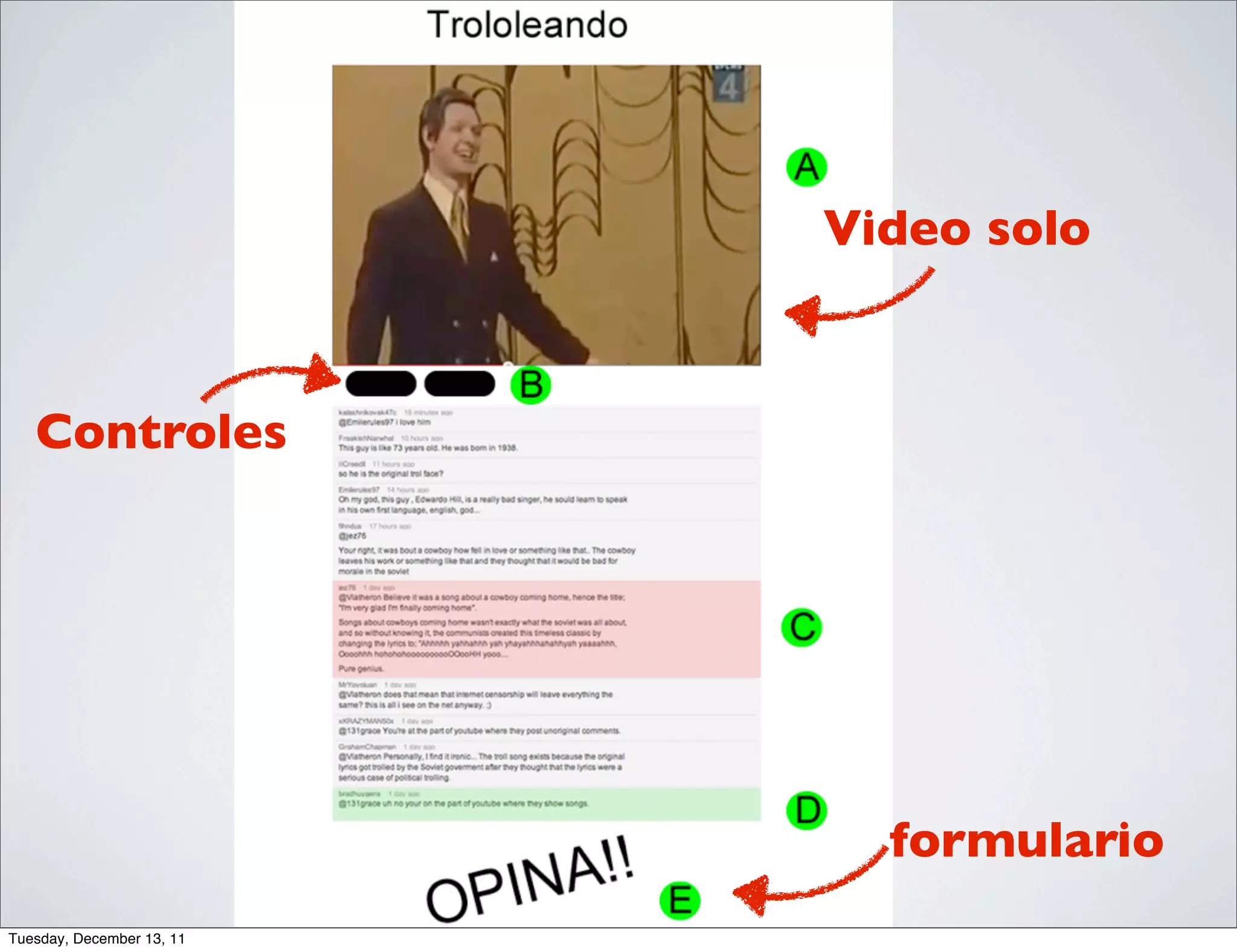 Video solo



   Controles




                             formulario
Tuesday, December 13, 11
 