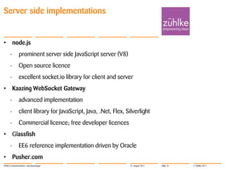 Lifecycle of modern HTML application12. August 2011HTML5 communications | marcbaechingeronbeforeunloadonunloadGET /index.html HTTP/1.1onloadUI setupapplication use casesstate synchronization  DOMContentLoadedXHR POST