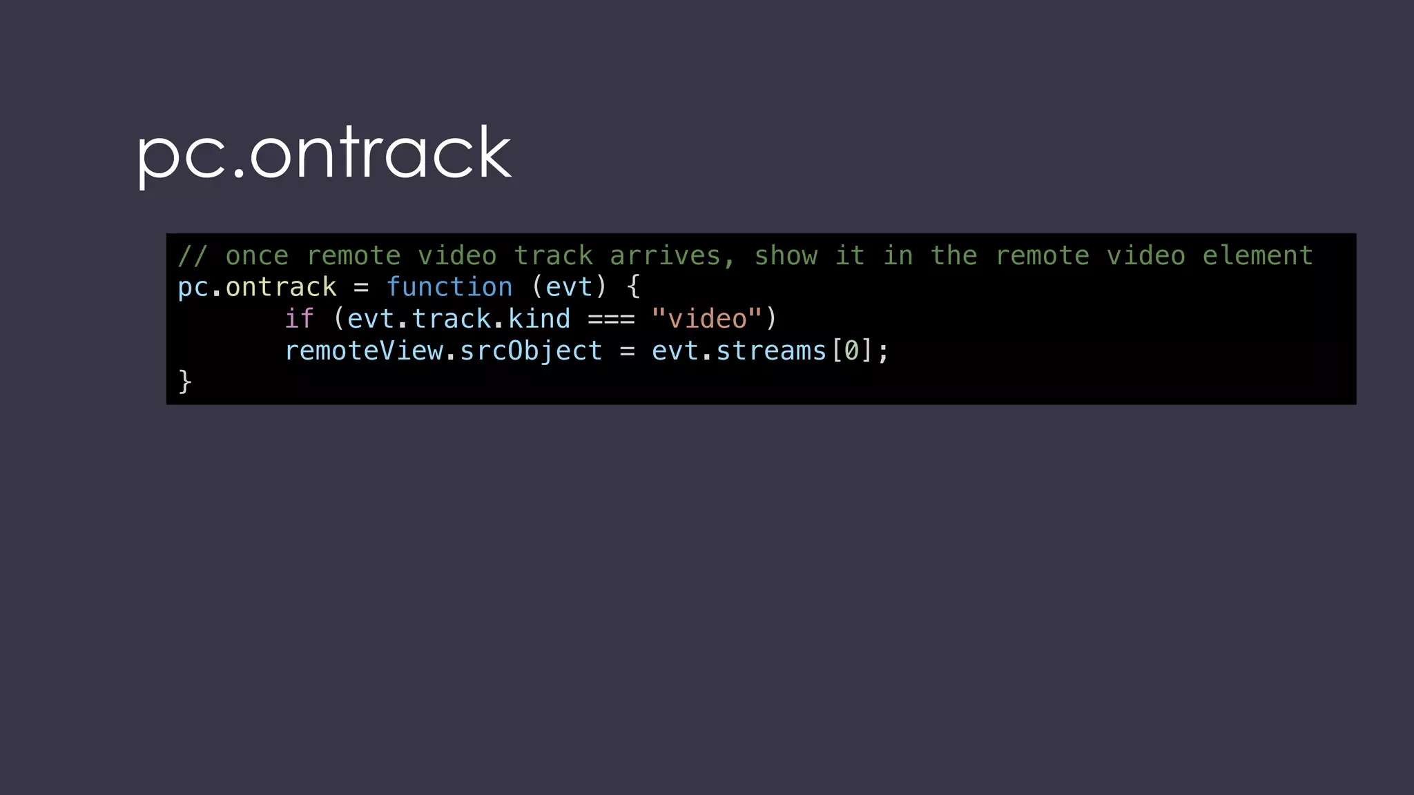 レガシーWebRTCAPIを有効にする
• SafariはレガシーなWebRTCAPIを無効化する気満々です
• レガシーAPI
• RTCPeerConnectionの各種イベントがCallback方式からPromise方式に変更
• MediaStream単位の操作からMediaStreamTrack単位の操作に変更
• Ex pc.addStream() → pc.addTrack()
 