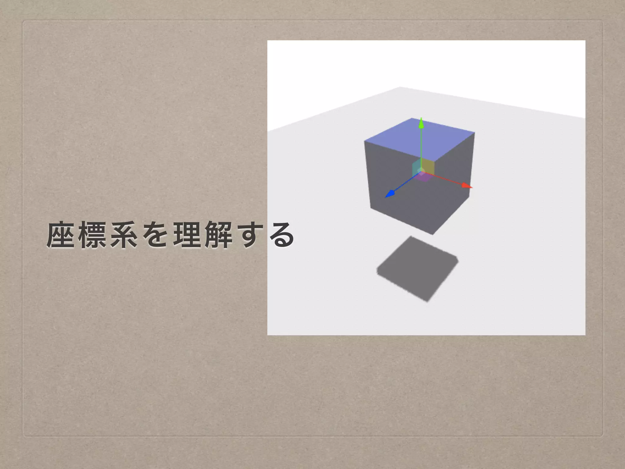 座標系を理解する
 