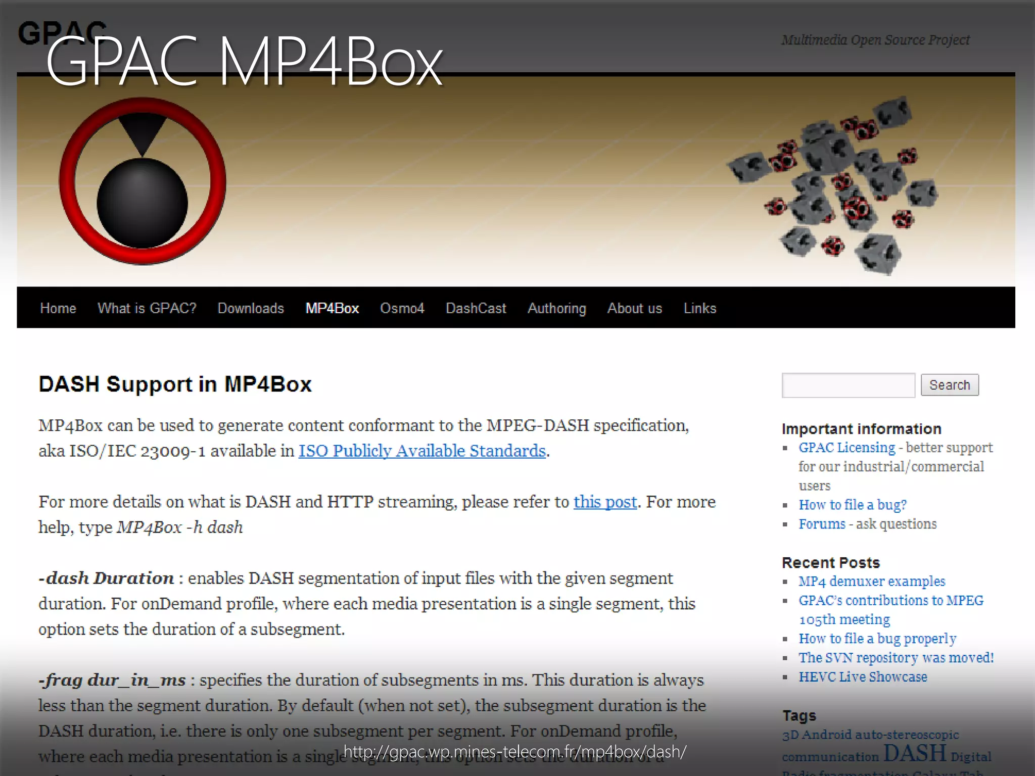 GPAC MP4Box

http://gpac.wp.mines-telecom.fr/mp4box/dash/

 
