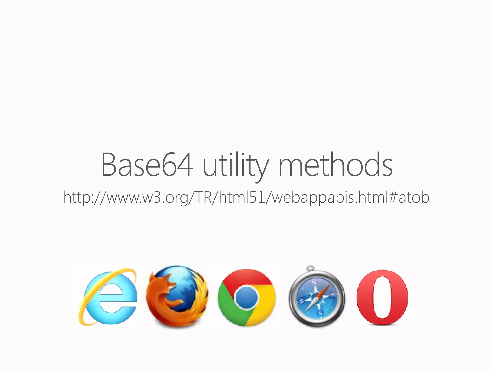 Base64 utility methods

 