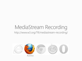 MediaStream Recording

 