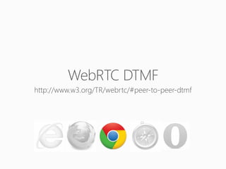 WebRTC DTMF

 
