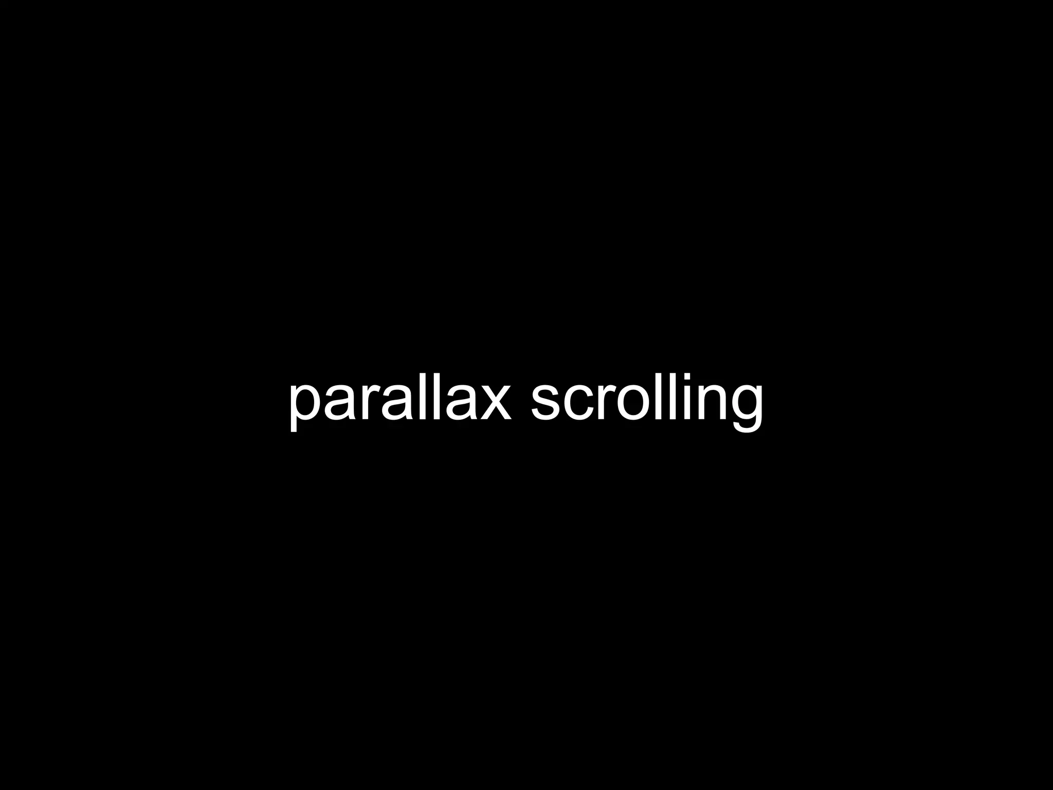 parallax scrolling