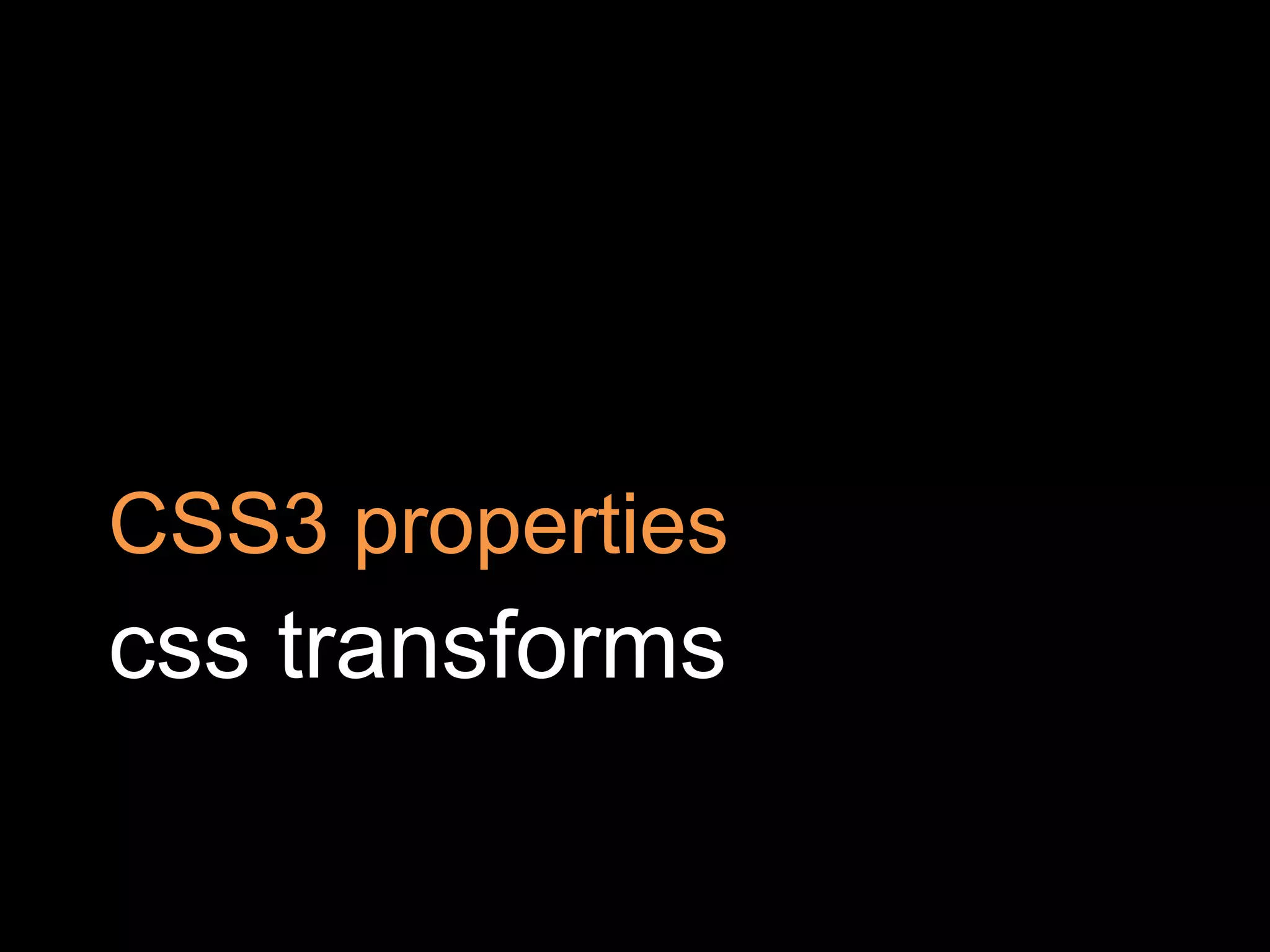 css transformsCSS3 properties