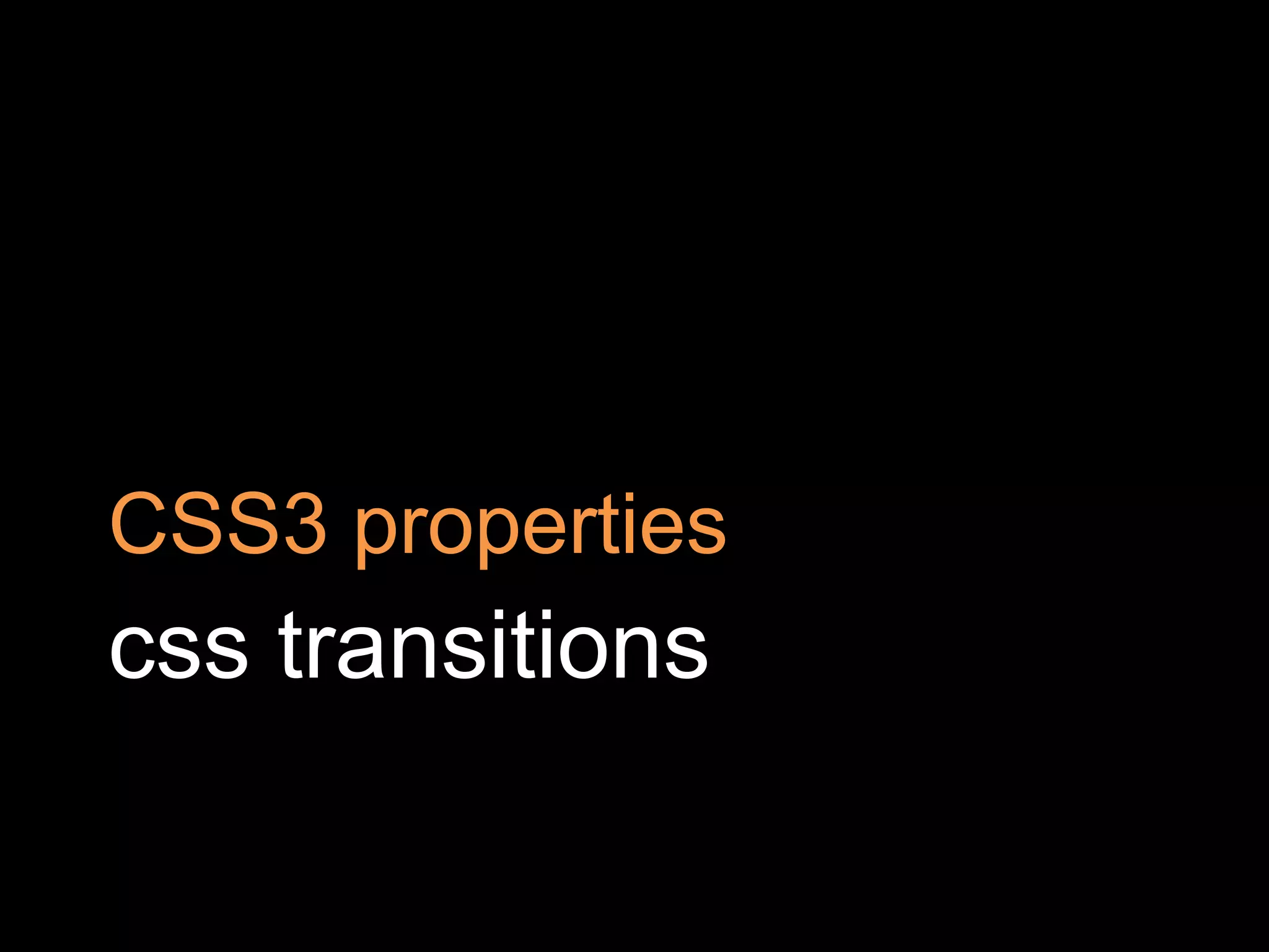 css transitionsCSS3 properties