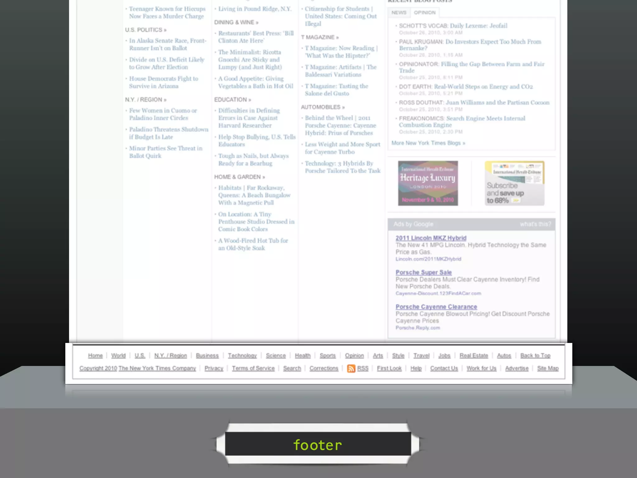 footer
 