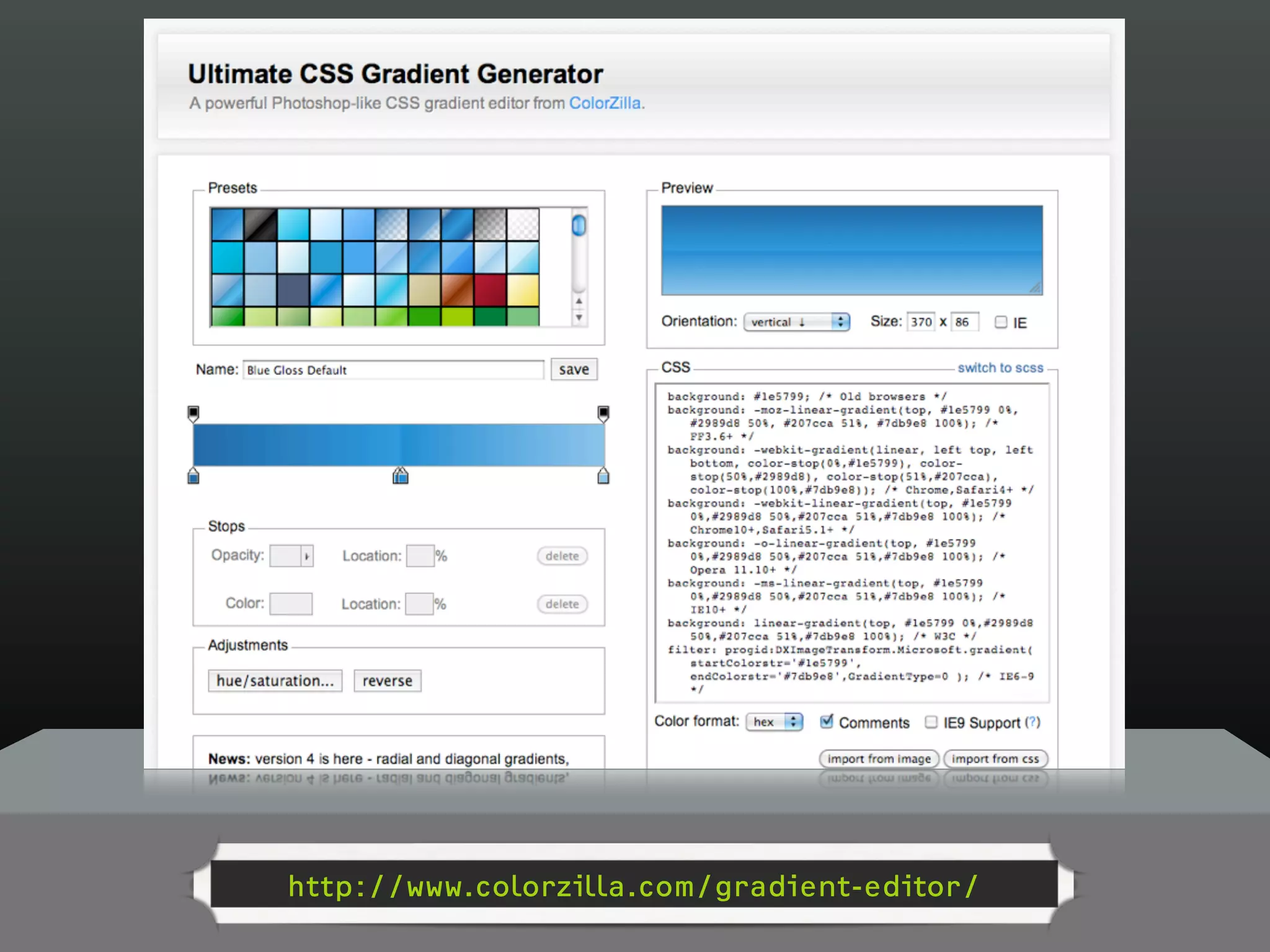 http://www.colorzilla.com/gradient-editor/
 
