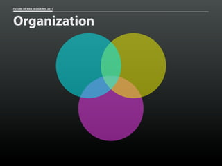 FUTURE OF WEB DESIGN NYC 2011




Organization
 