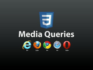 Media Queries
 9+   3.5+   4+   4+   9.5+
 
