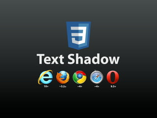 Text Shadow
10+   ~3.5+   ~4+   ~4+   9.5+
 