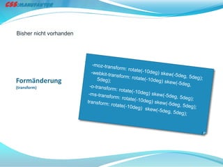 Bisher nicht vorhanden




Formänderung
(transform)
 