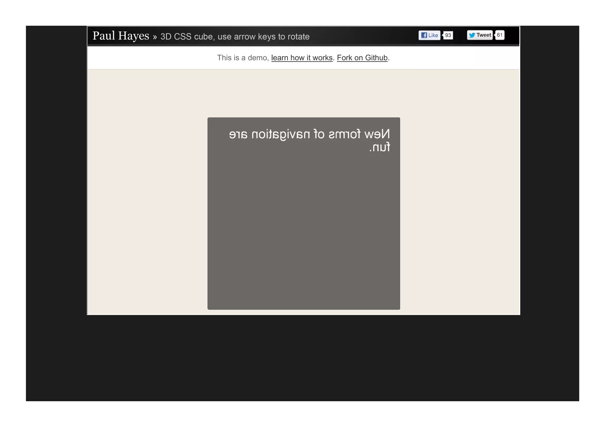 This is a demo, learn how it works. Fork on Github.
 
