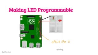 @girlie_mac
Making LED Programmable
GPIO-4 (Pin 7)
 