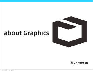 about Graphics




                            @yomotsu
Thursday, November 22, 12
 