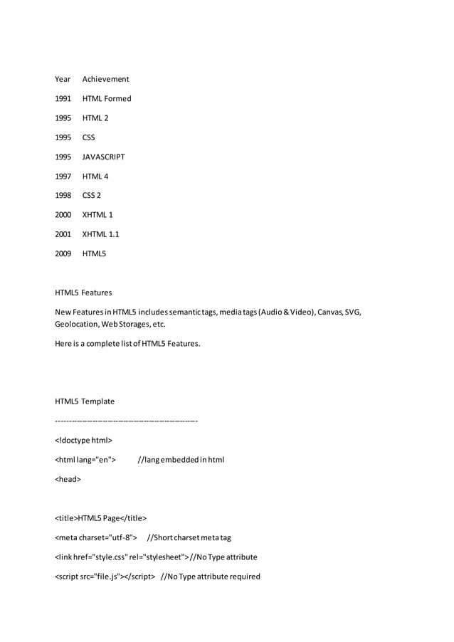 Html5 examples | PDF