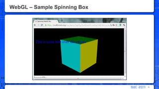 WebGL – Sample Spinning Box38