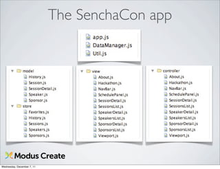The SenchaCon app




Wednesday, December 7, 11
 