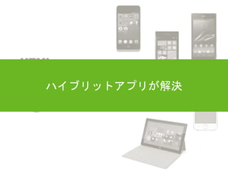 ハイブリットアプリが解決
 