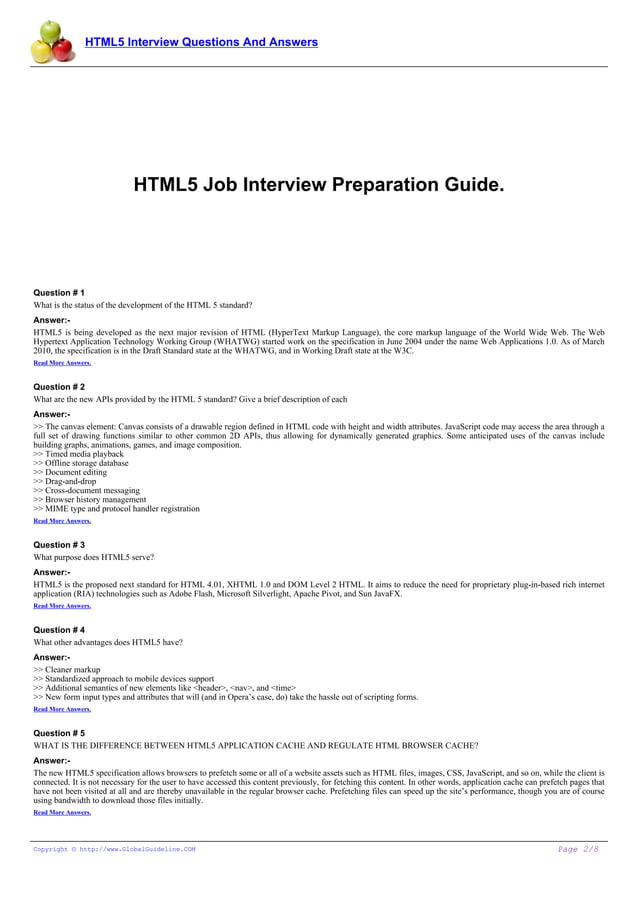 Html5 guide | PDF