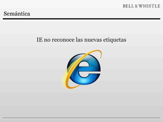 Semántica



            IE no reconoce las nuevas etiquetas
 
