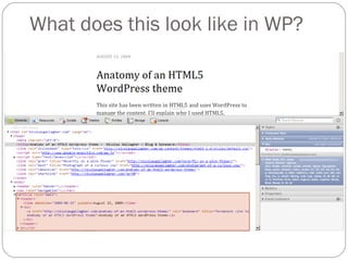 What does this look like in WP? 